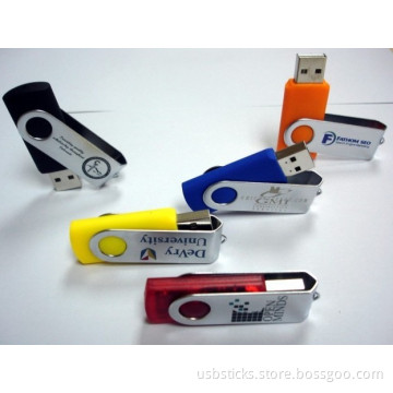chrome metal clip usb twist memory stick